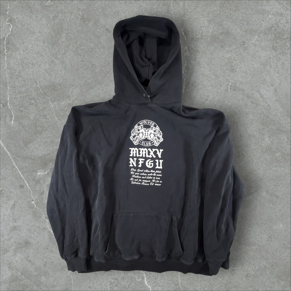 Darc Sport Wolves Club Hoodie Men XL Black NFGU Graphic Limited Edition Gym Cozy